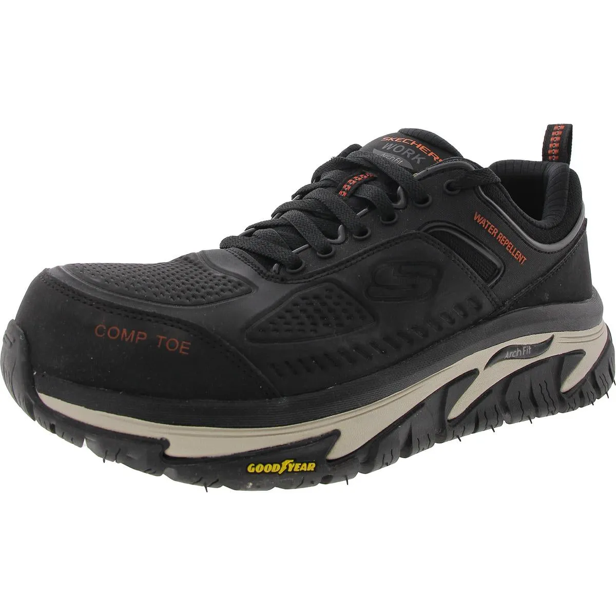 200154 Mens Steel Toe Leather Work & Safety Shoes