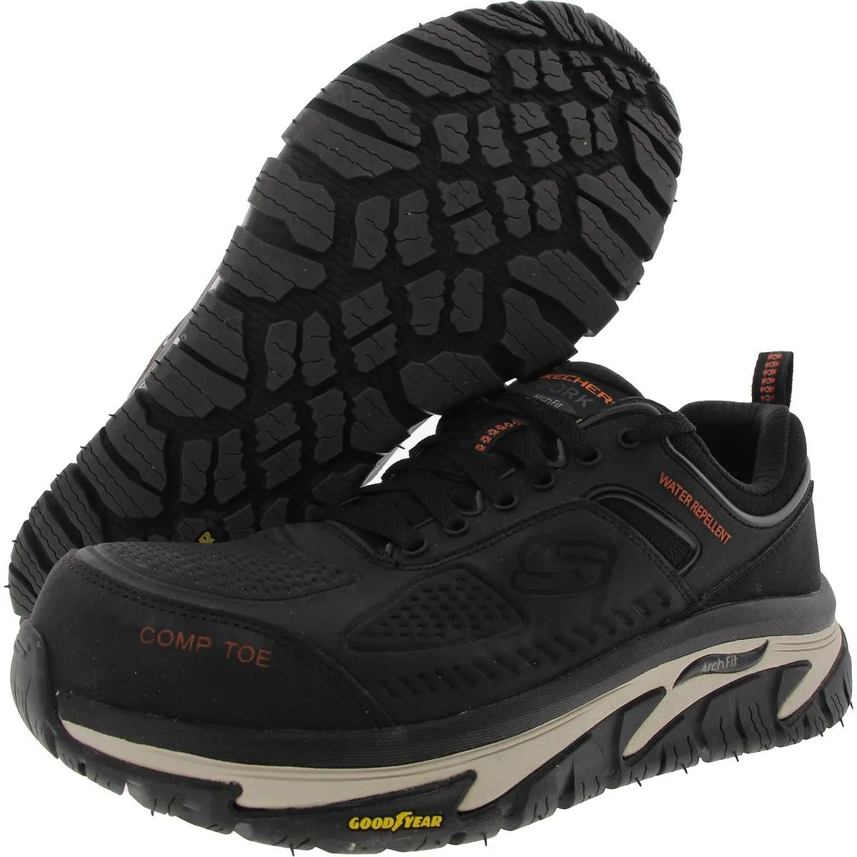 200154 Mens Steel Toe Leather Work & Safety Shoes