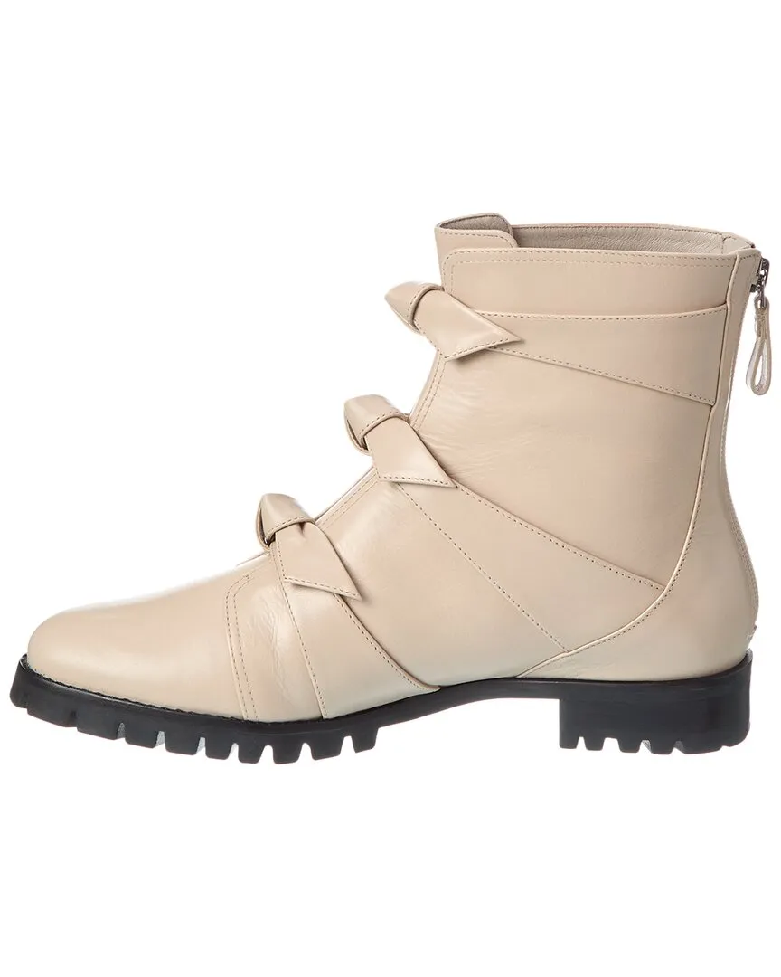 Alexandre Birman Lolita Waterproof Leather Combat Bootie