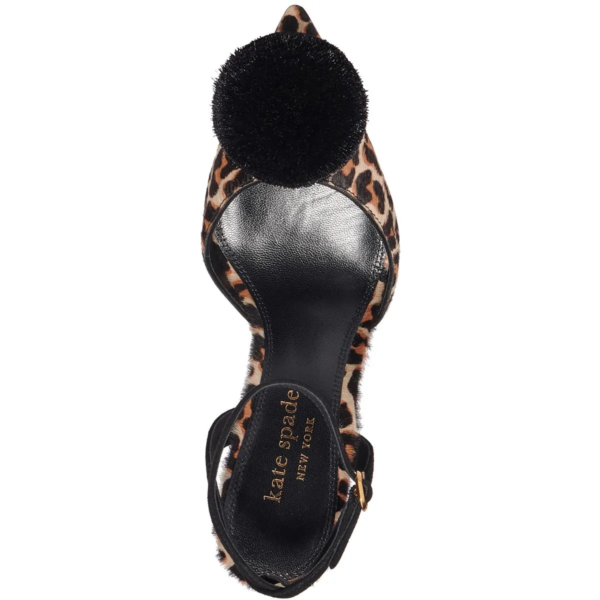 Amour Pom Womens Suede Pointed Toe Ankle Strap