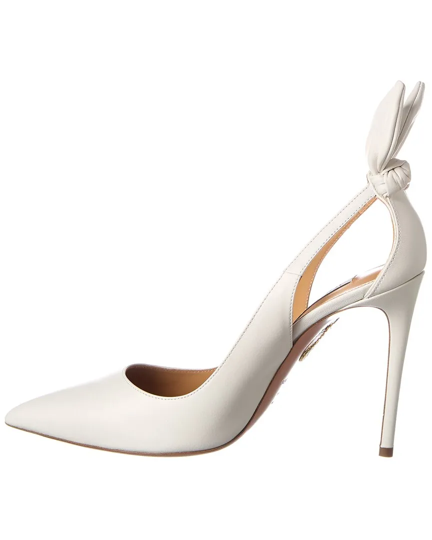 Aquazzura Bow Tie 105 Leather Pump