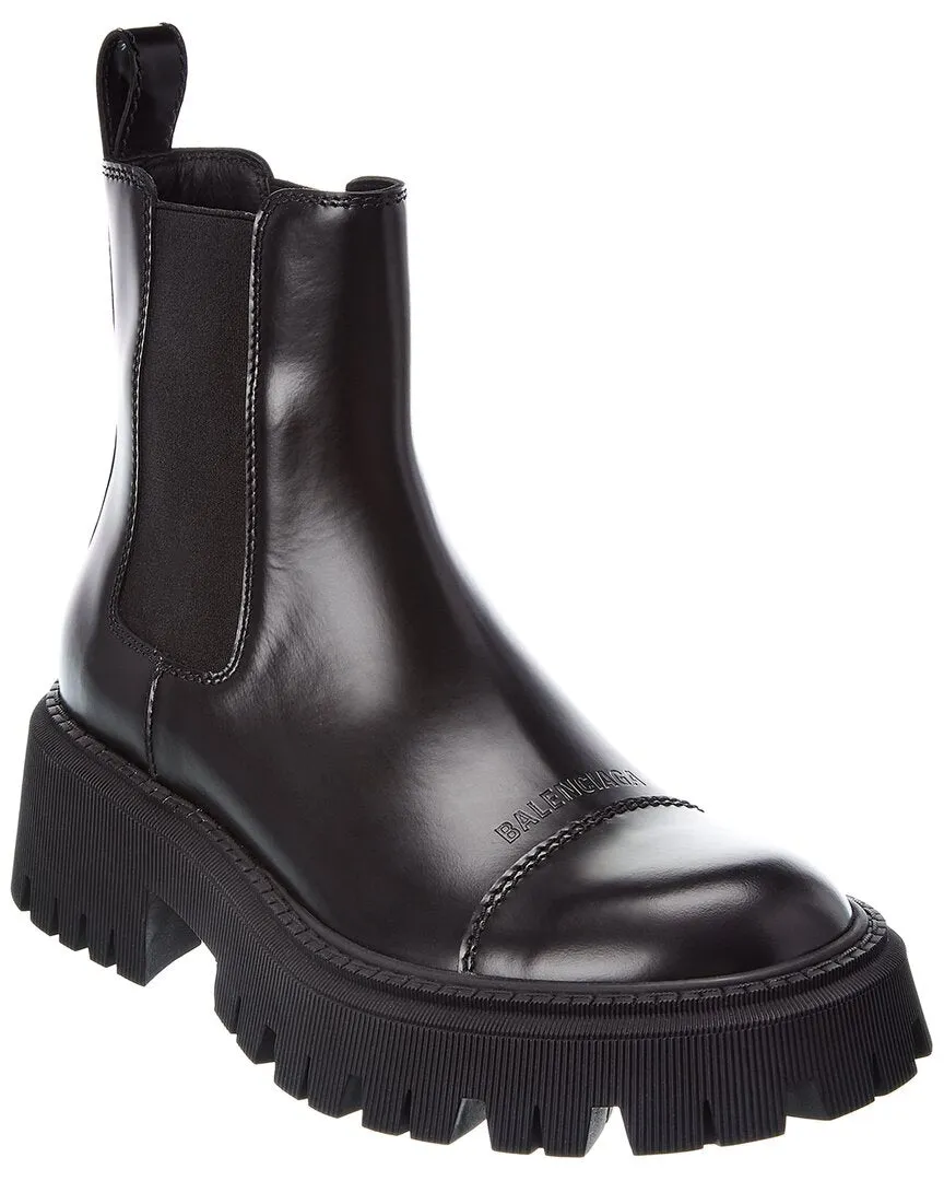 Balenciaga Tractor Leather Bootie