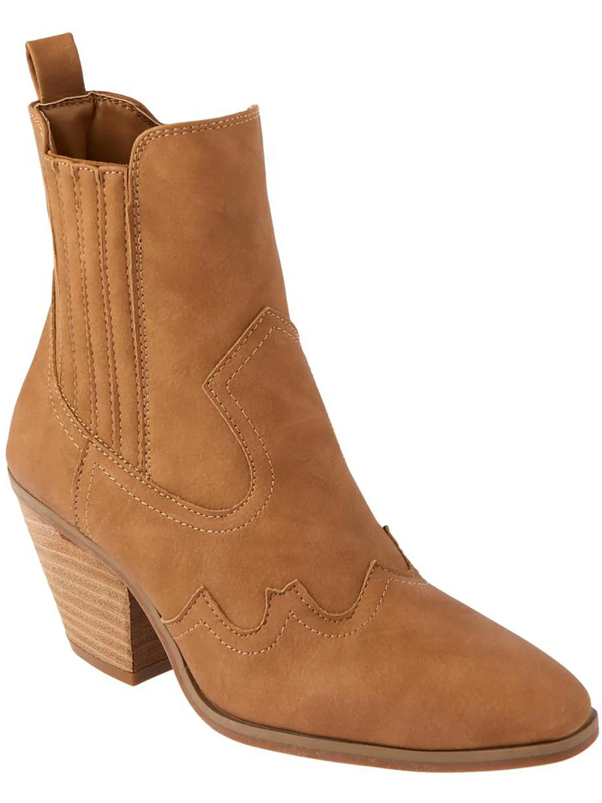 BALLAD Womens Faux Leather Ankle boot Cowboy, Western Boots