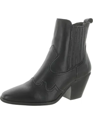 BALLAD Womens Faux Leather Ankle boot Cowboy, Western Boots