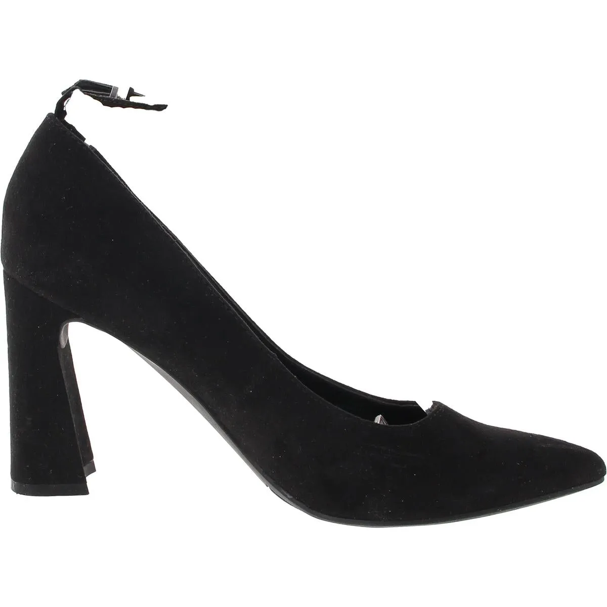 Barns 2 Womens Chain Faux Suede Block Heels