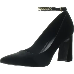 Barns 2 Womens Chain Faux Suede Block Heels