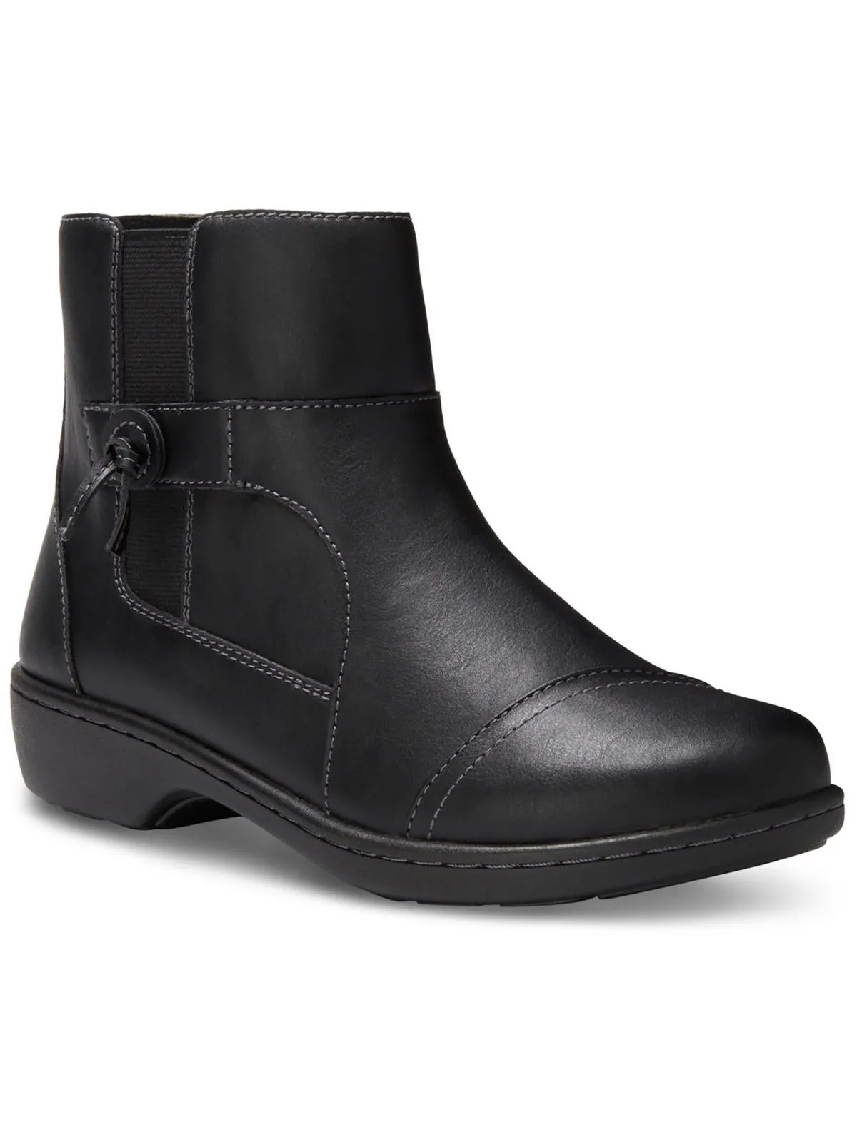 Bella Womens Faux Leather Ankle Booties