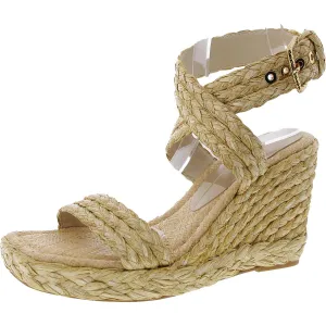 BHFO Womens Buckle Manmade Wedge Heels