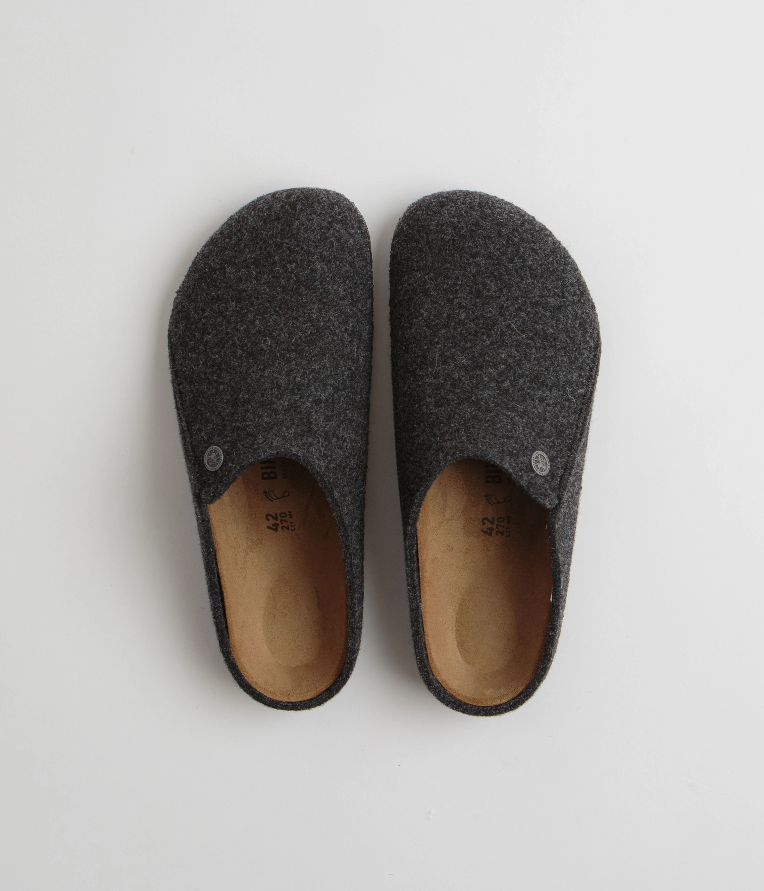 Birkenstock Zermatt Felt Slippers - Anthracite Birkenstock Shoes