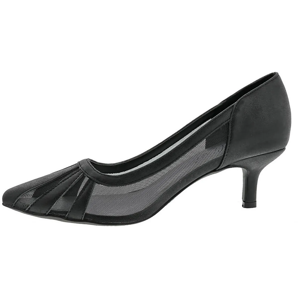 Blase Womens Faux Leather Pointed Toe Kitten Heels