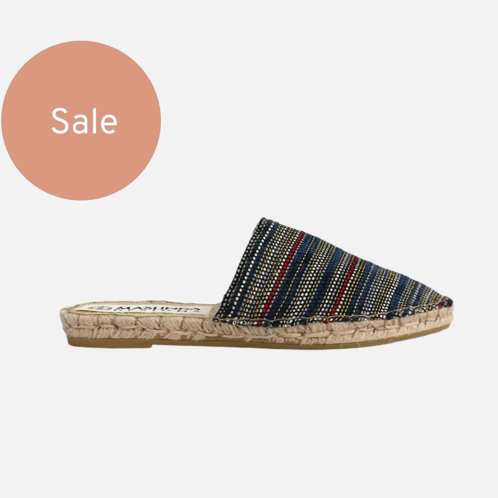 Boho Espadrilles Mules - Blue