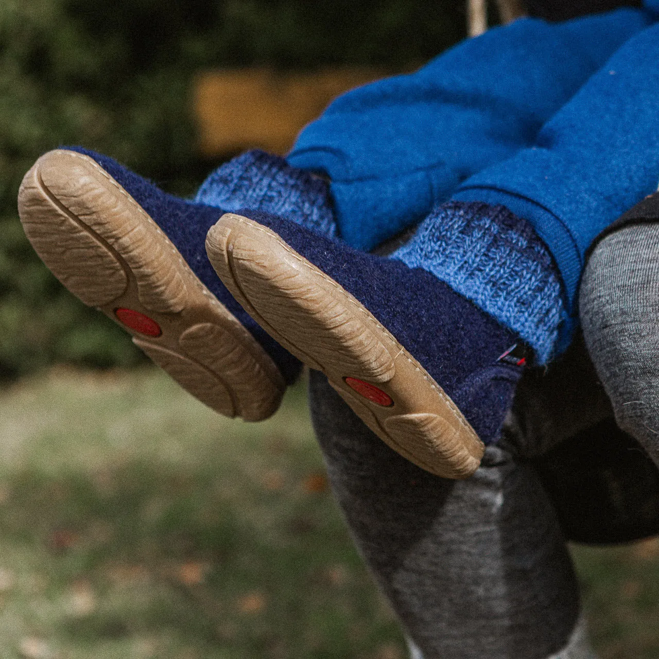 Boiled Wool Slipper Boots - Toni - Teal AW24 (Kids 24-31)
