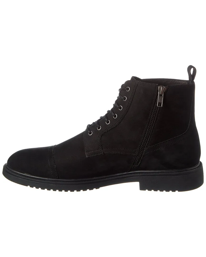 Brass Mark Cap Toe Suede Boot