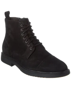 Brass Mark Cap Toe Suede Boot