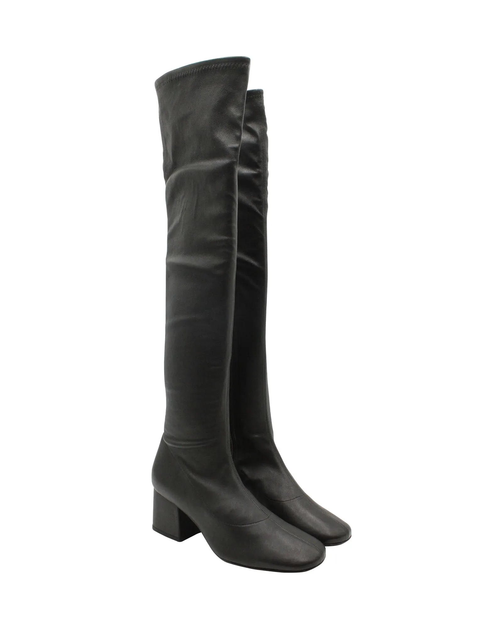 By Far Carlos Over-The-Knee Boots in Black Leather