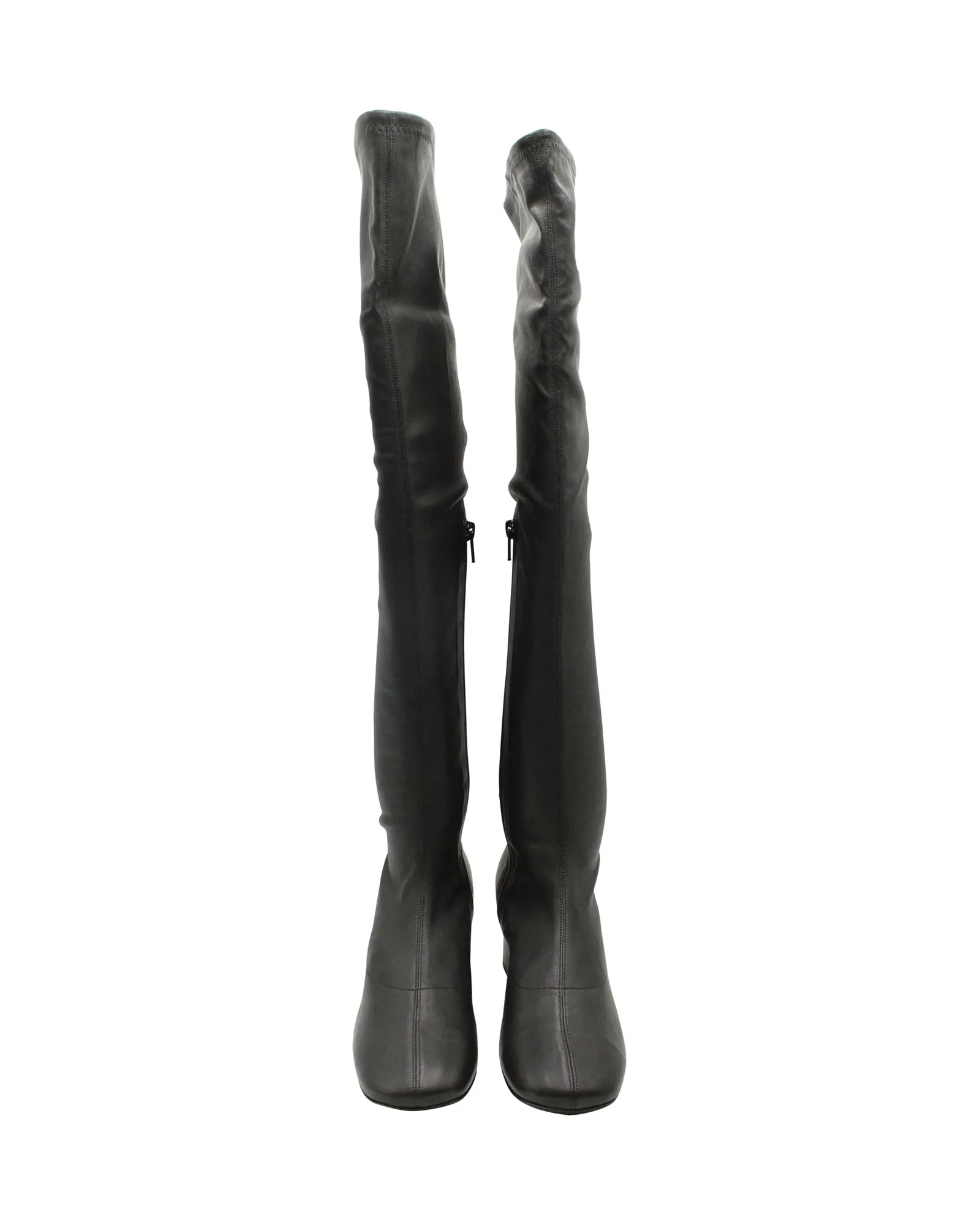 By Far Carlos Over-The-Knee Boots in Black Leather