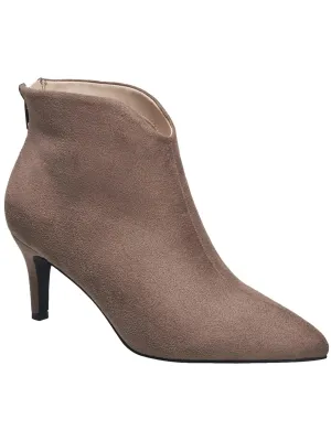 CAIRO Womens Pointed Toe Kitten Heel Ankle Boots