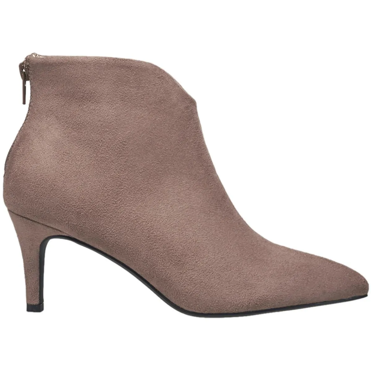 CAIRO Womens Pointed Toe Kitten Heel Ankle Boots
