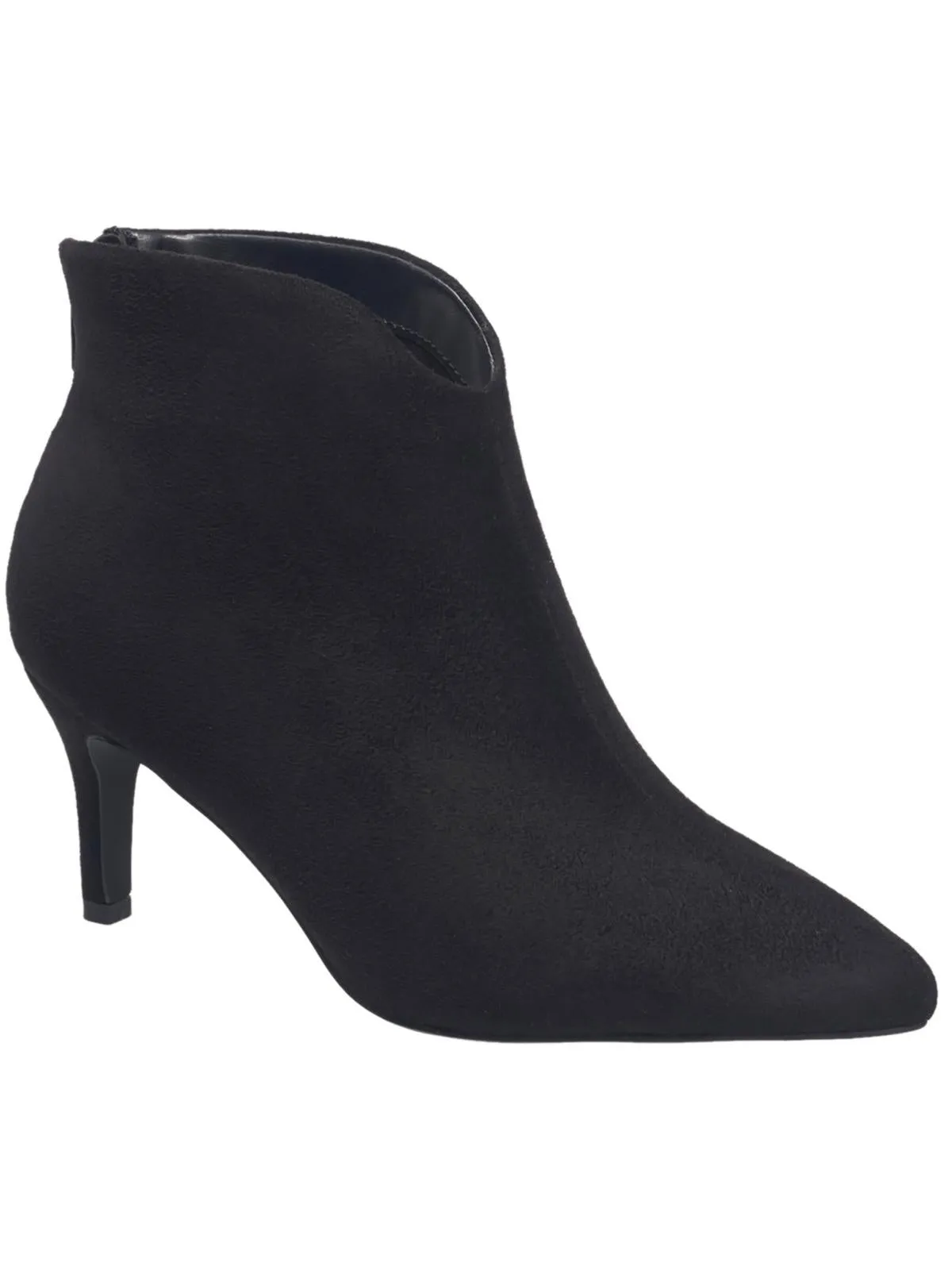 CAIRO Womens Pointed Toe Kitten Heel Ankle Boots