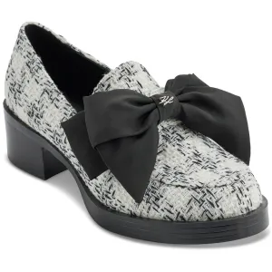 Camilla Bow Womens Bow Knit Loafer Heels