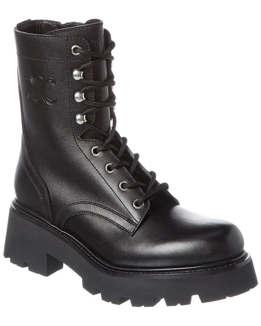 CELINE Triomphe Leather Boot