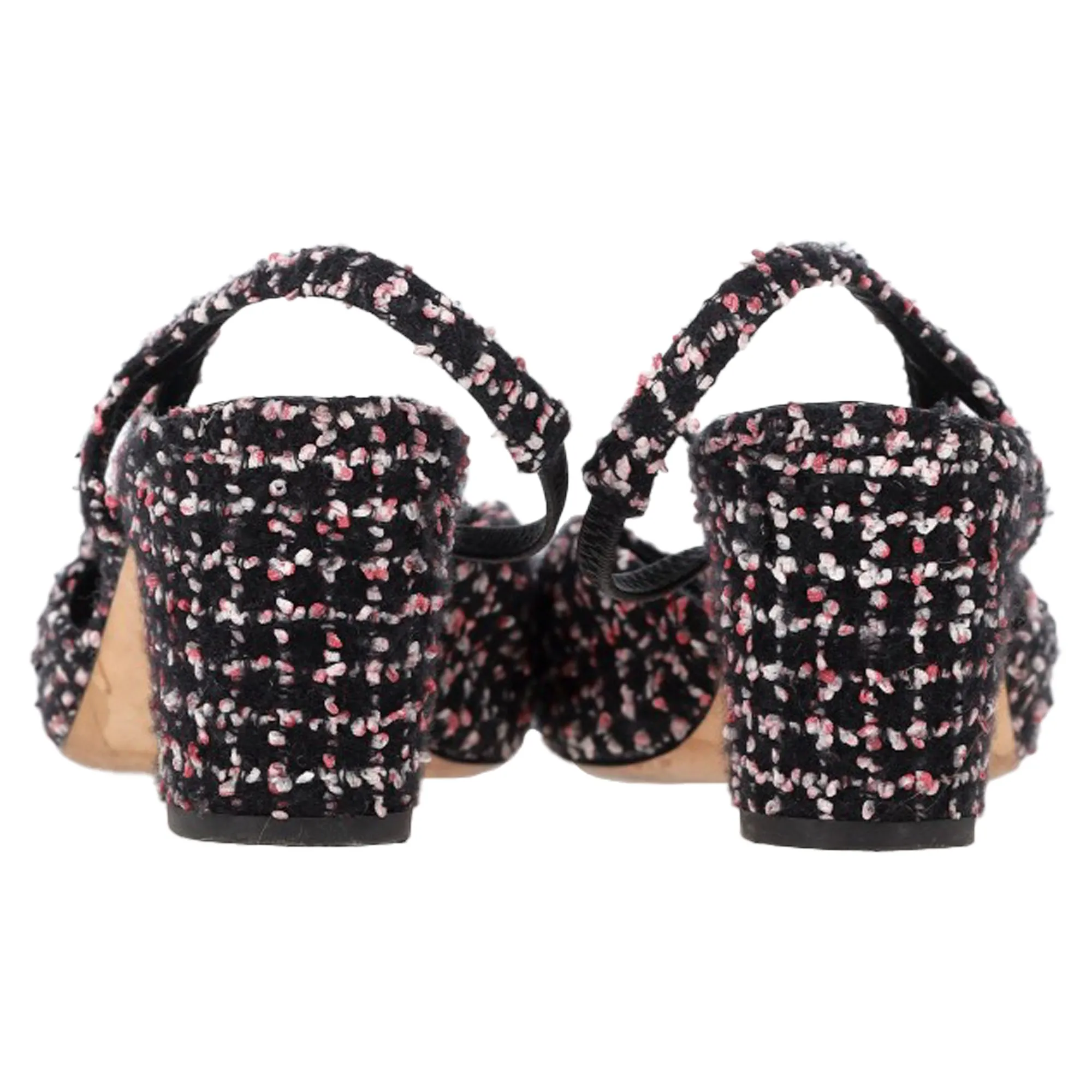 Chanel CC Slingback Pumps in Multicolor Tweed