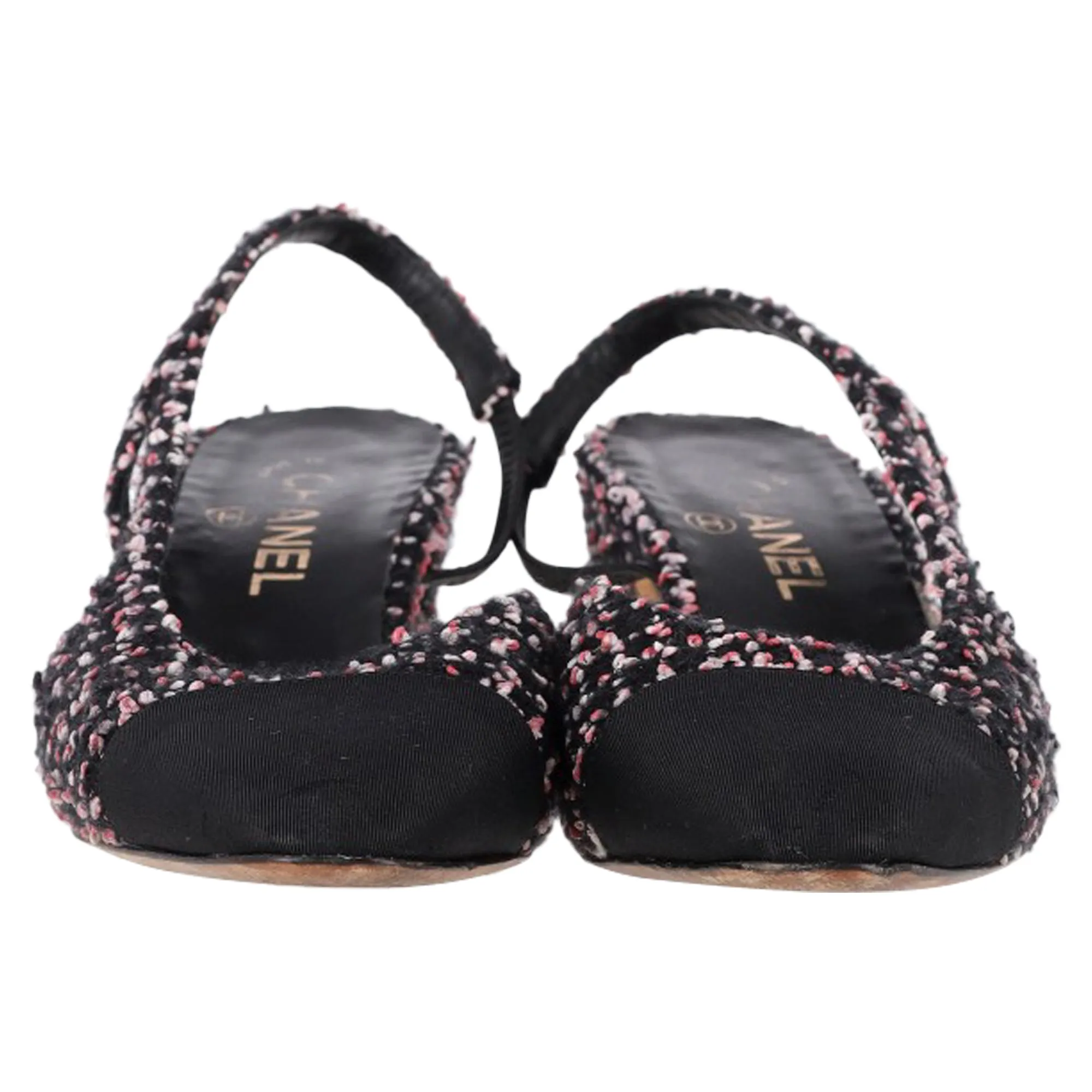 Chanel CC Slingback Pumps in Multicolor Tweed