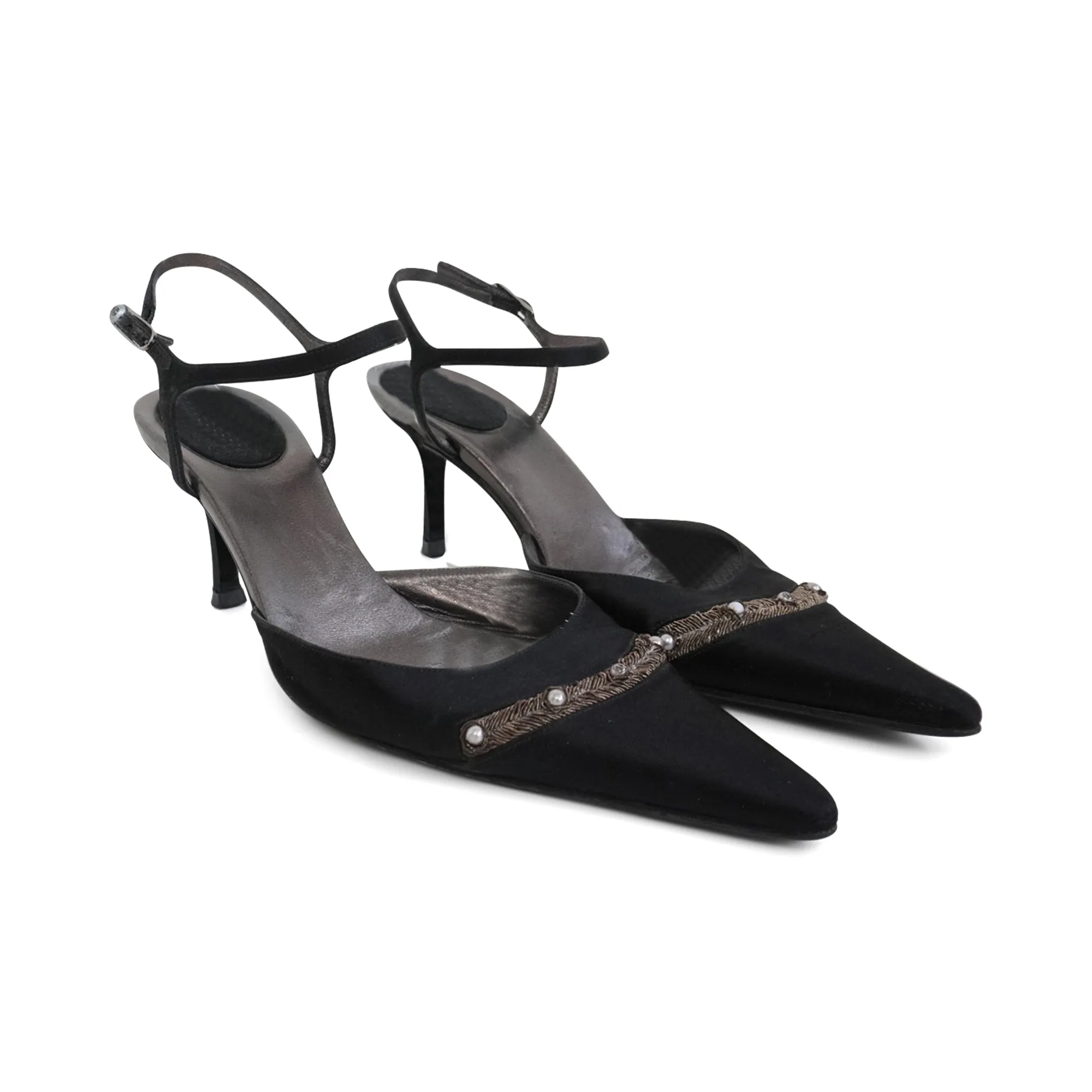 Chanel Vintage Satin Heels - Women's 39