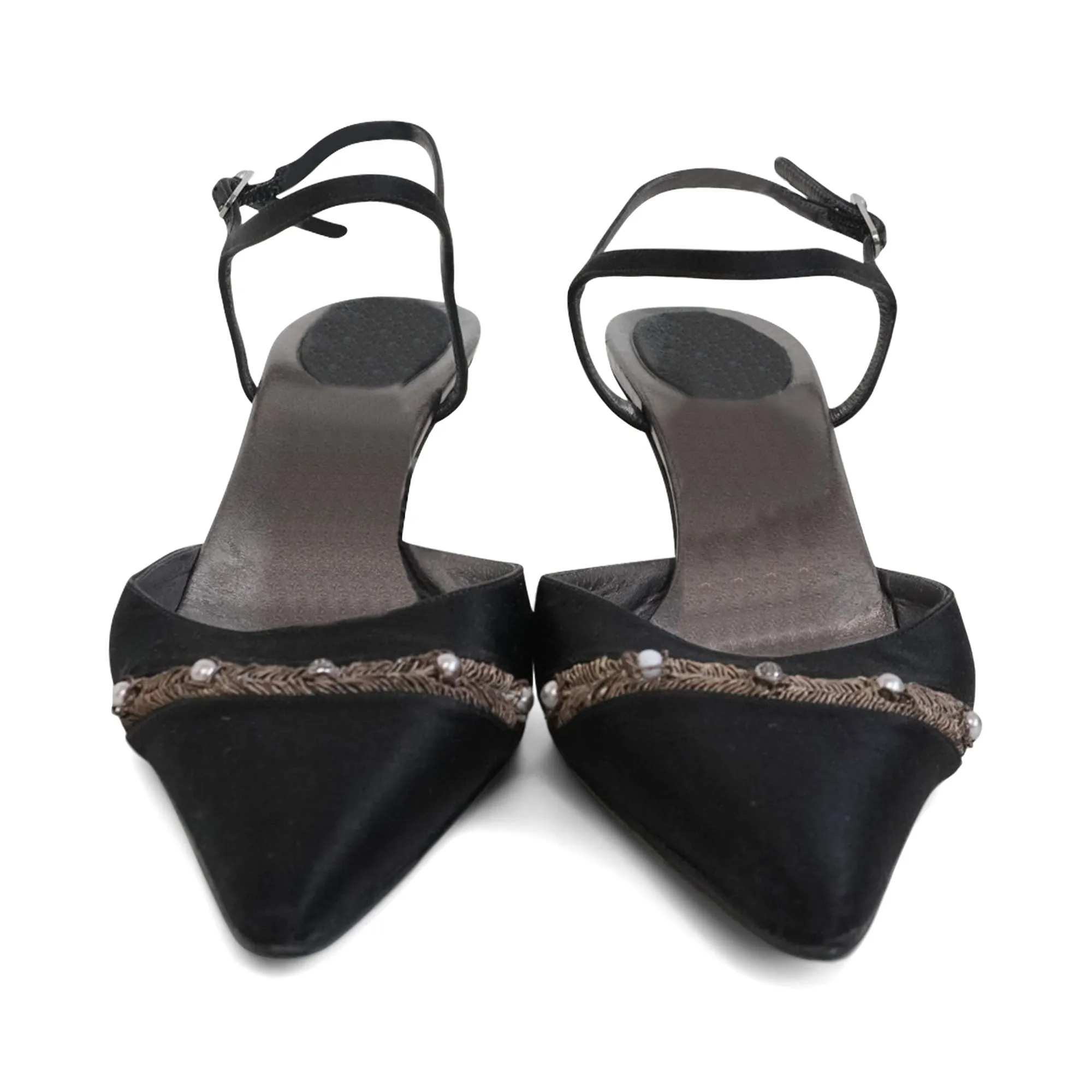 Chanel Vintage Satin Heels - Women's 39