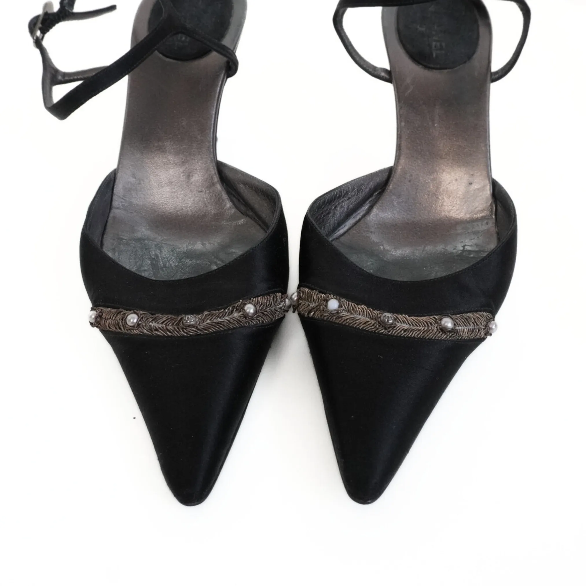 Chanel Vintage Satin Heels - Women's 39