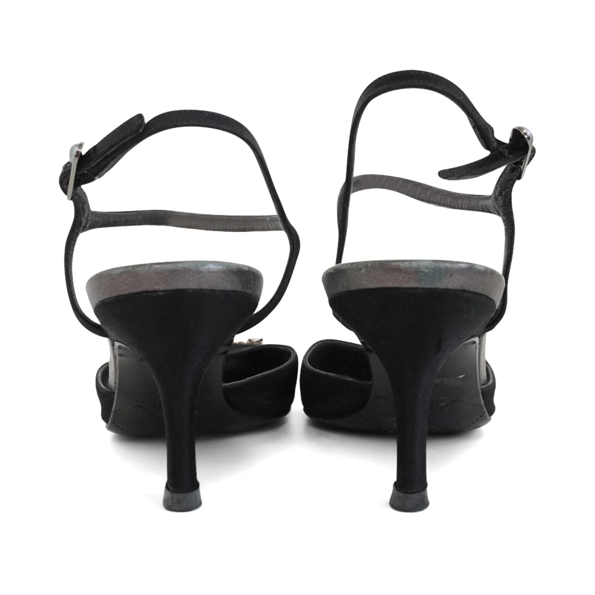 Chanel Vintage Satin Heels - Women's 39