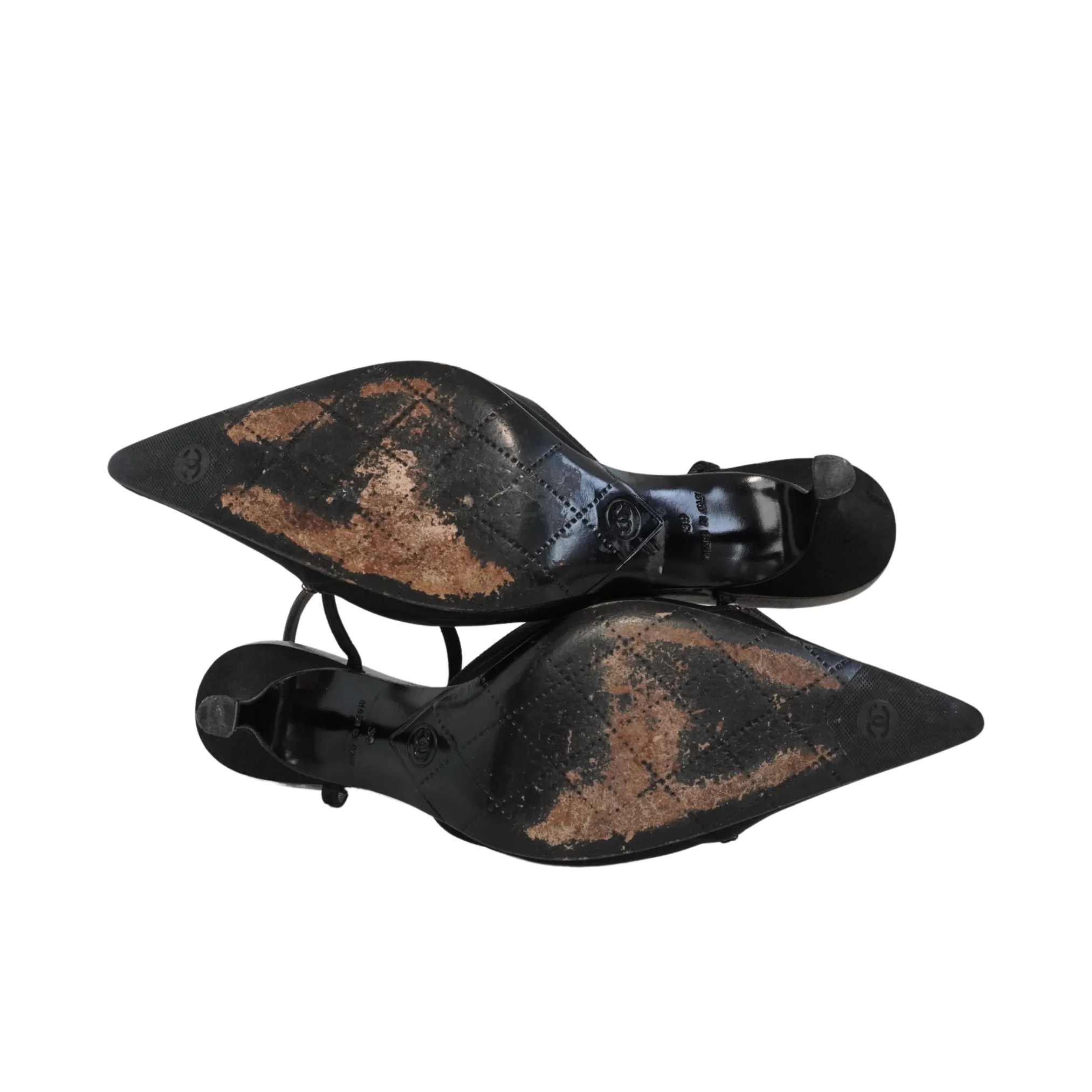Chanel Vintage Satin Heels - Women's 39