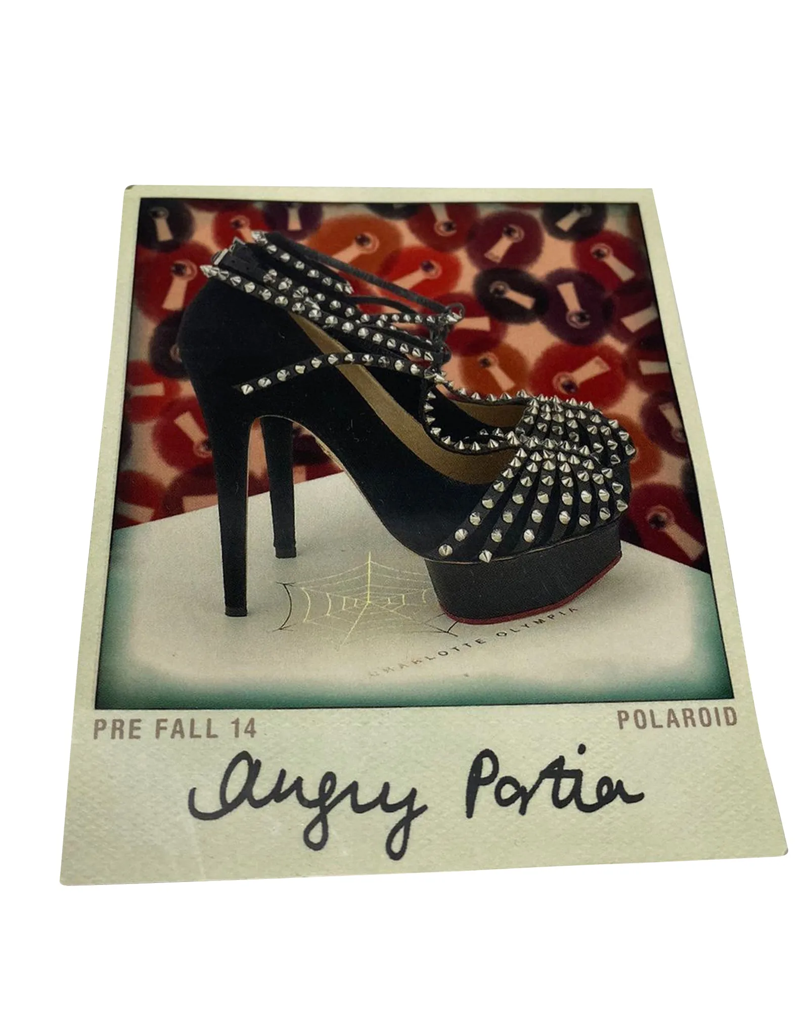 Charlotte Olympia Angry Portia Studded Platform Pumps in Black Suede