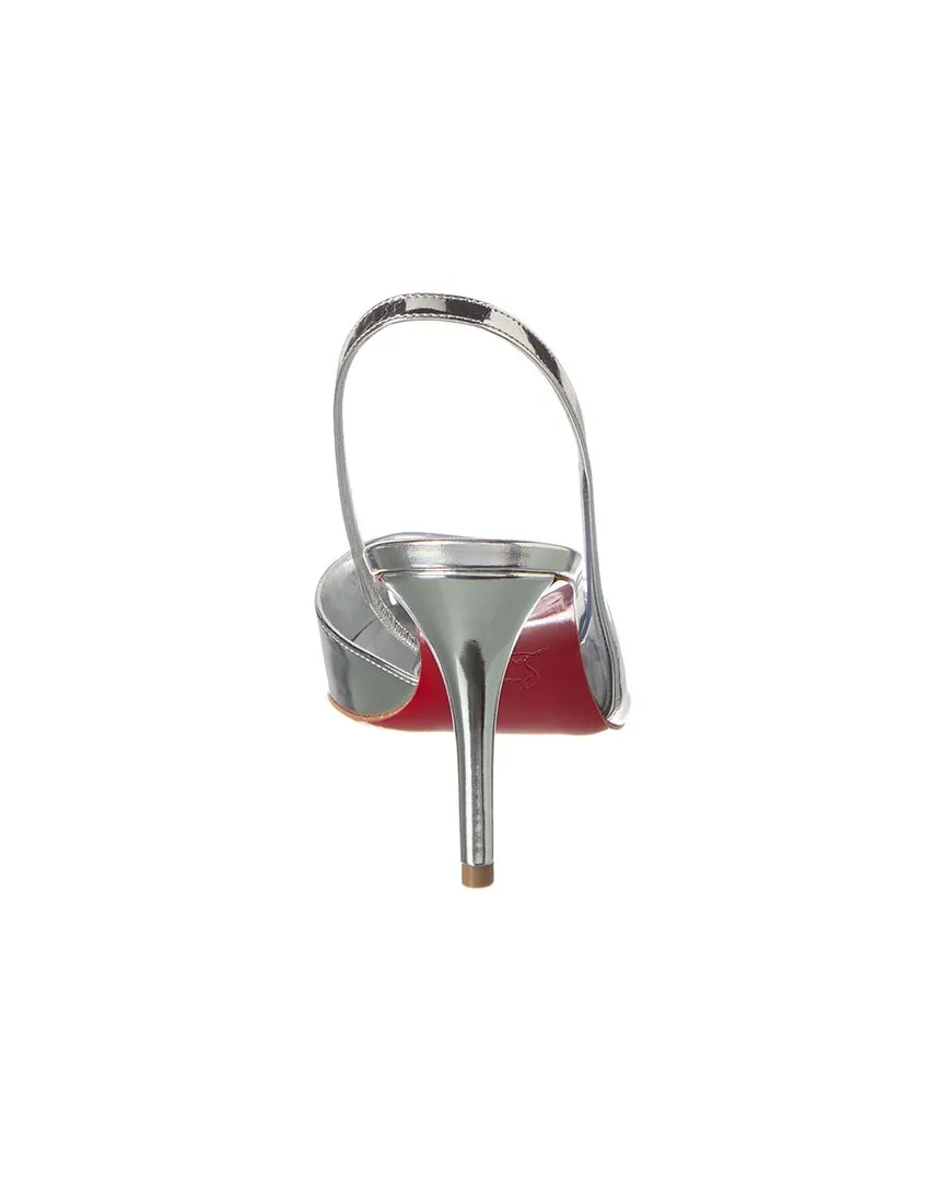 Christian Louboutin Posticha 80 Leather & Vinyl Slingback Pump