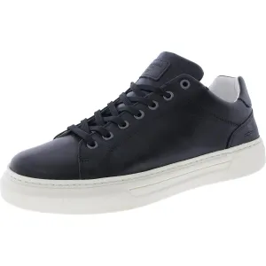 City Mens Lace-Up Leather Casual And Fashion Sneakers