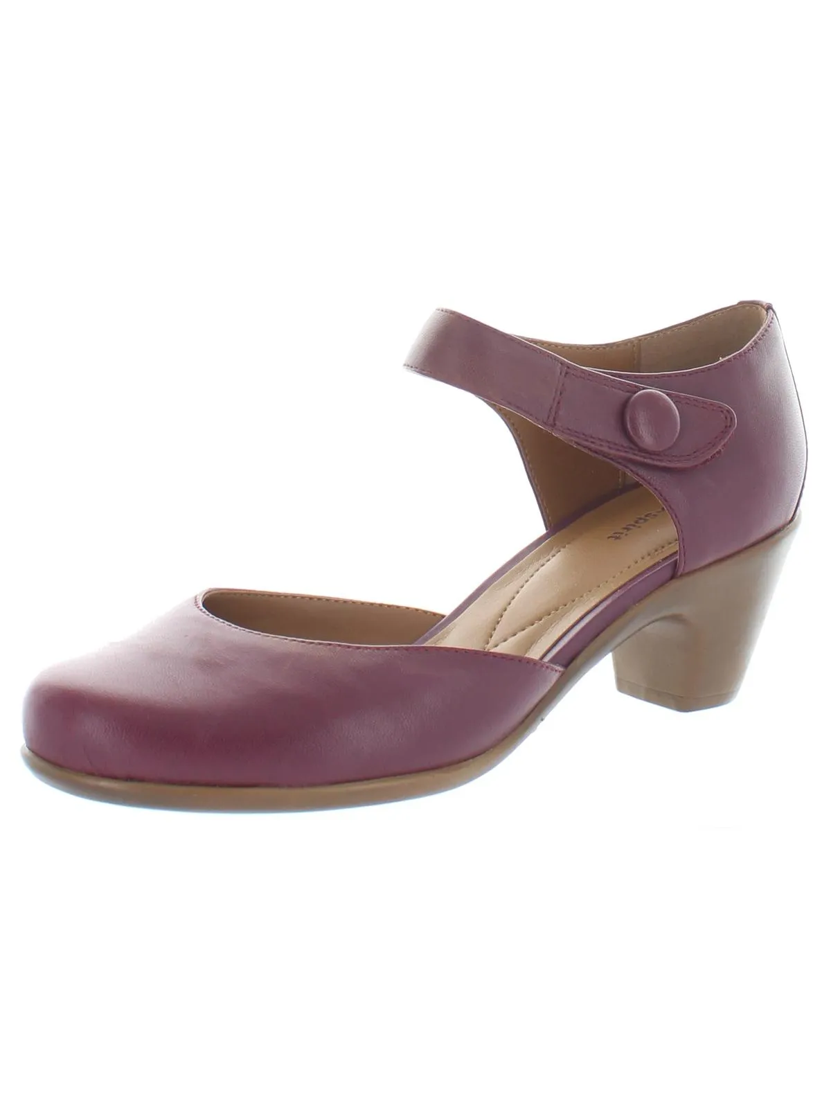 Clarice Womens Cushioned Footbed Block Heel Mary Jane Heels