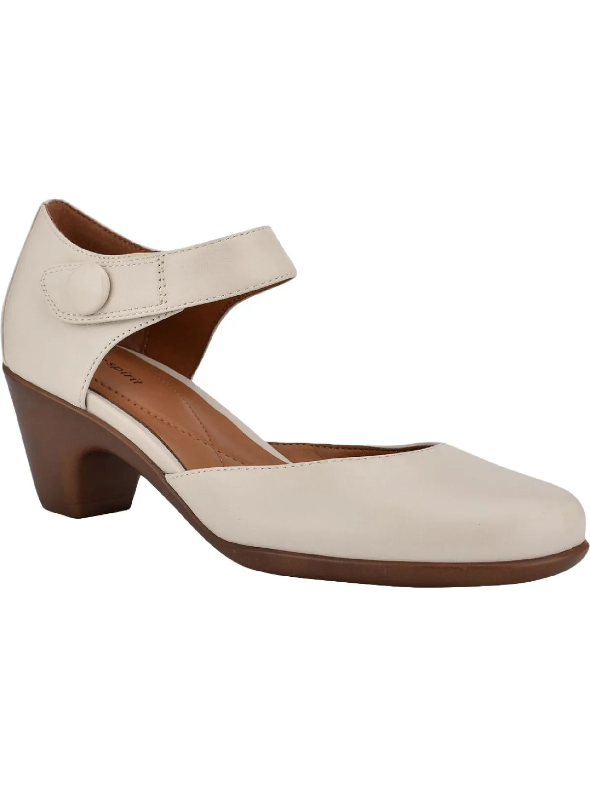 Clarice Womens Cushioned Footbed Block Heel Mary Jane Heels