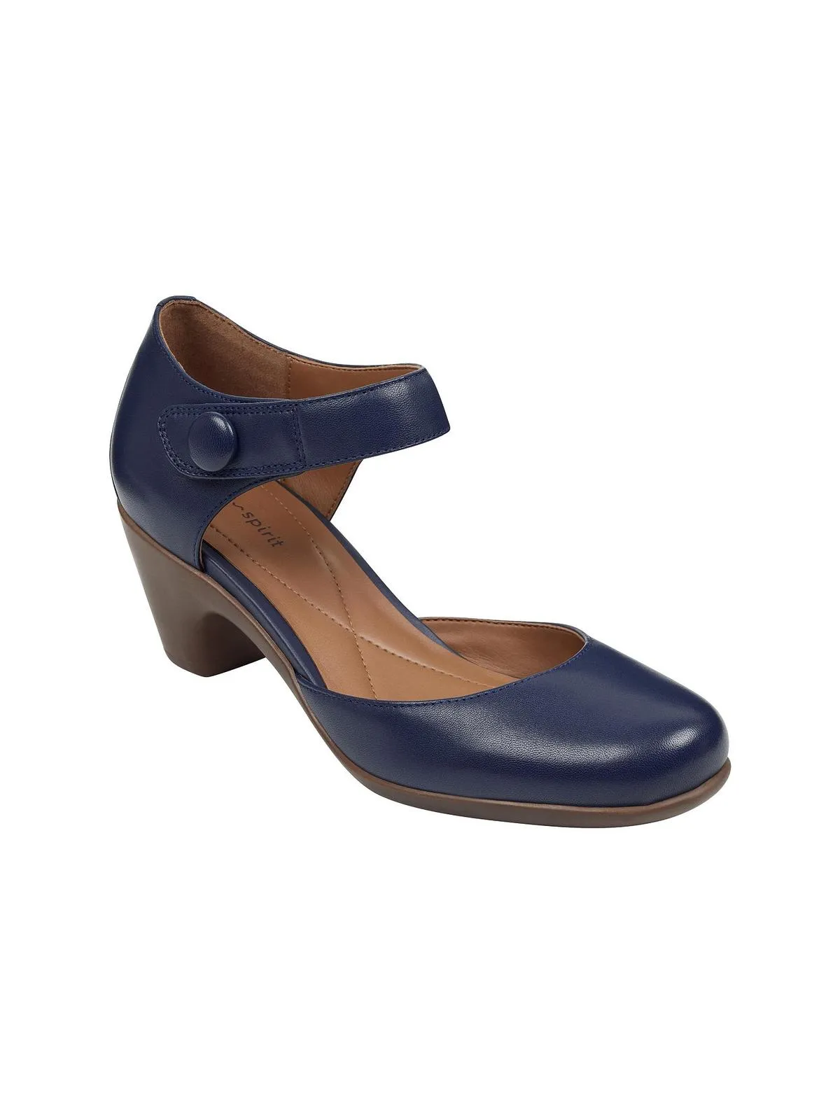 Clarice Womens Cushioned Footbed Block Heel Mary Jane Heels