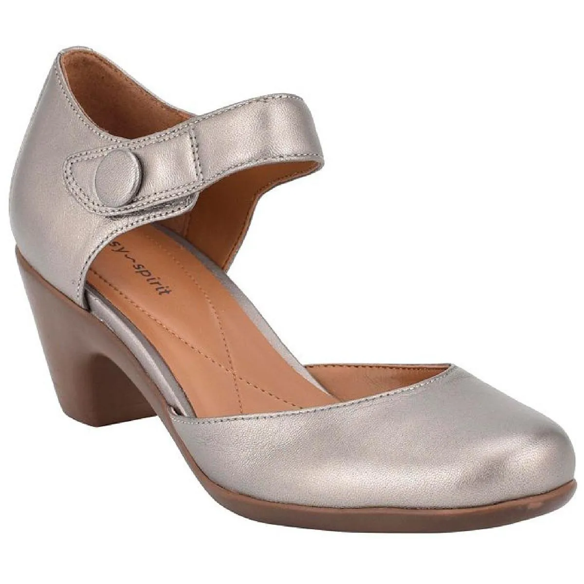 Clarice Womens Cushioned Footbed Block Heel Mary Jane Heels