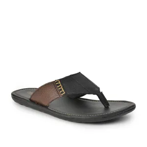 Coolers Casual Black Slippers For Men AVN-13 By Liberty