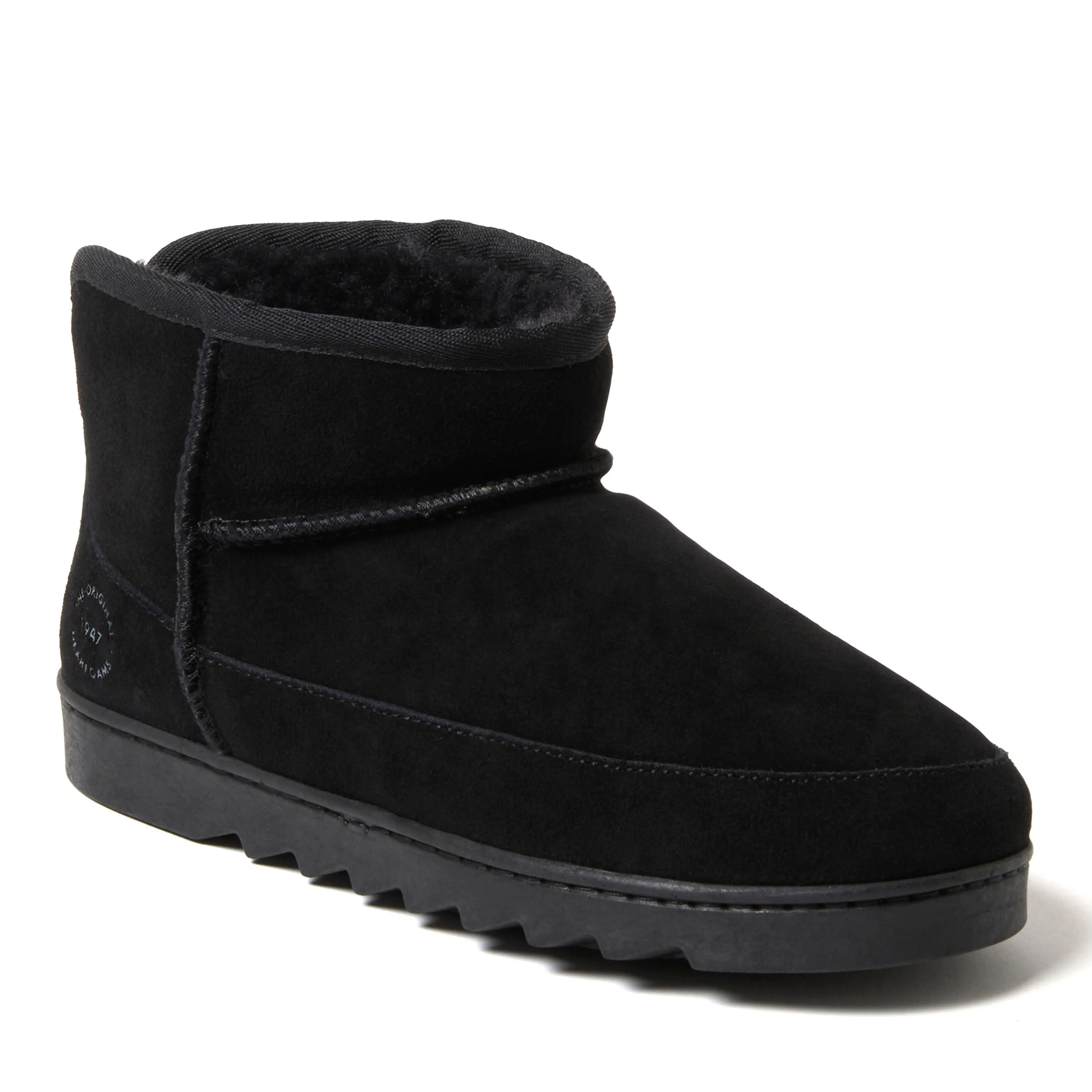 Dearfoams Women's Gretchen Genuine Suede Mini Bootie