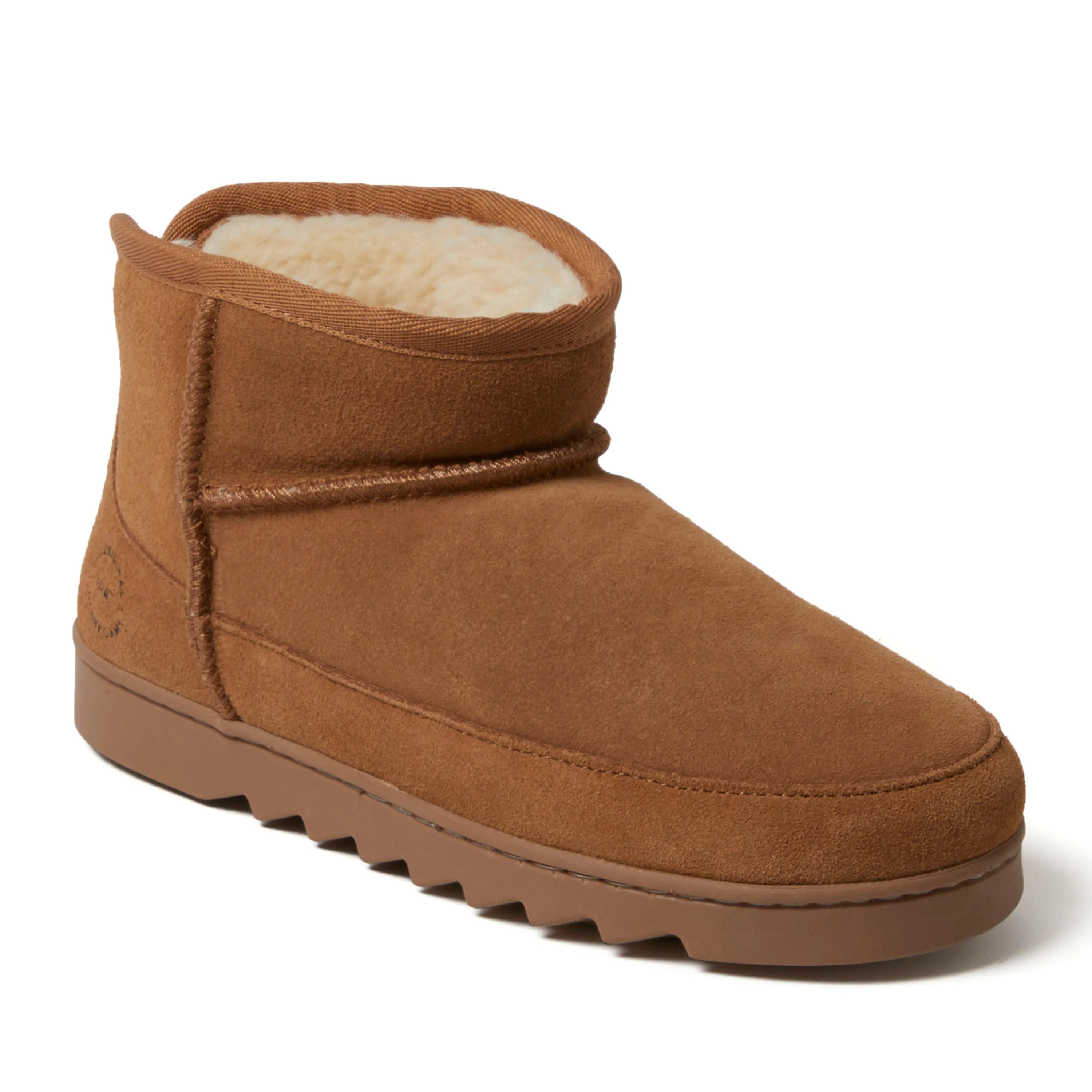 Dearfoams Women's Gretchen Genuine Suede Mini Bootie