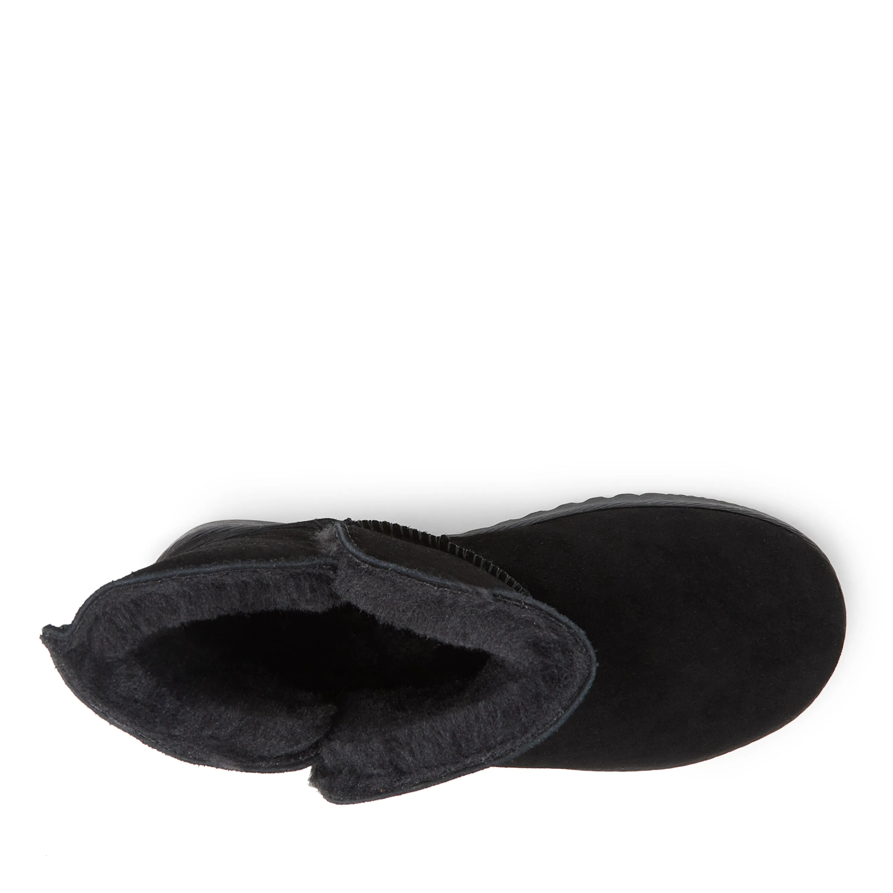 Dearfoams Women's Paige Genuine Suede Bootie
