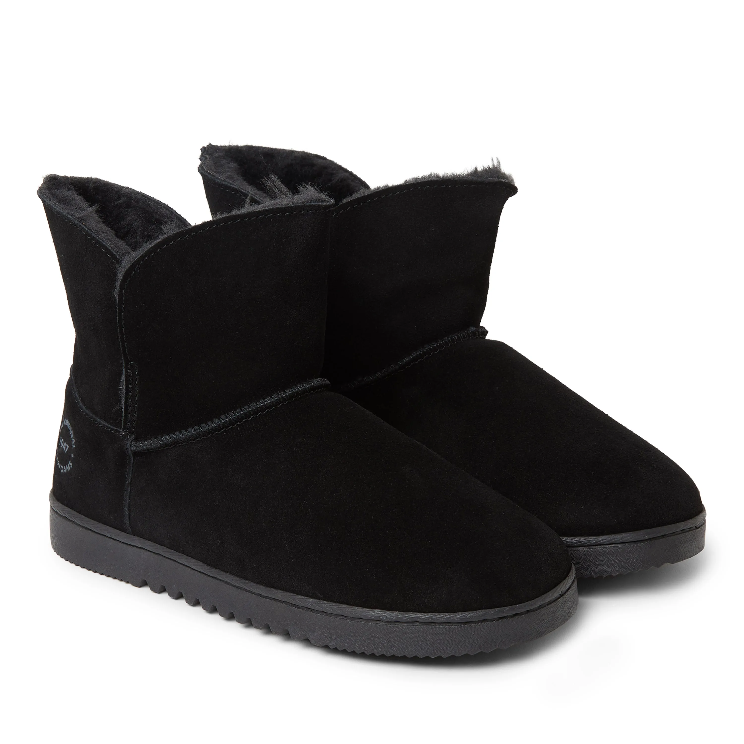 Dearfoams Women's Paige Genuine Suede Bootie