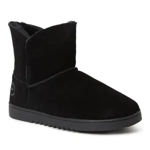 Dearfoams Women's Paige Genuine Suede Bootie