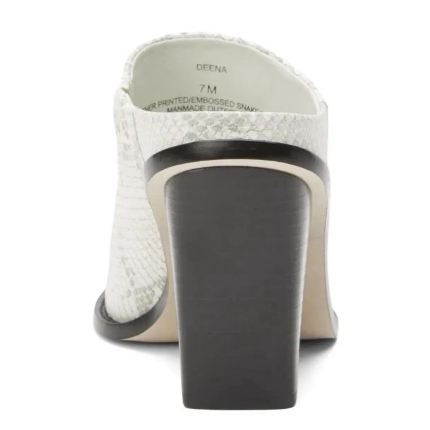Deena Mule In White Snake