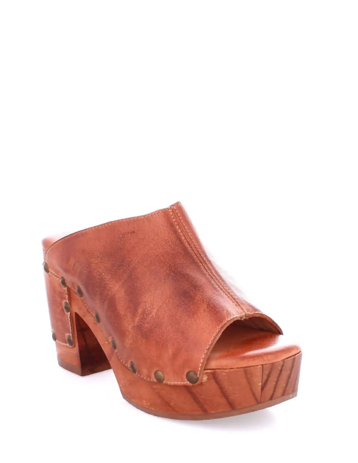 Deva Clog Flatform Heel In Cognac Dip Dye