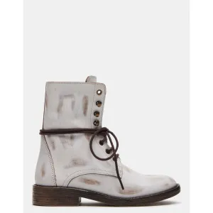 Devie White Leather