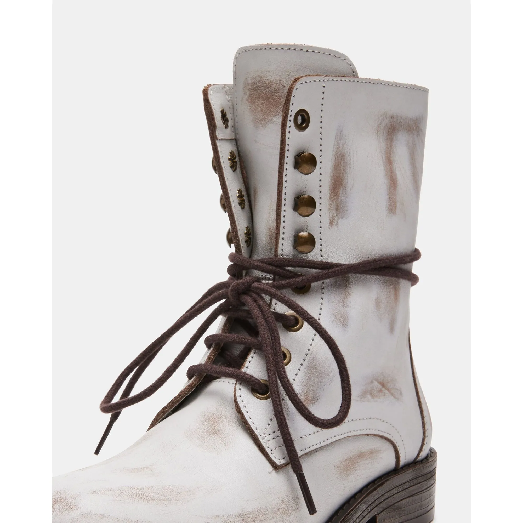 Devie White Leather