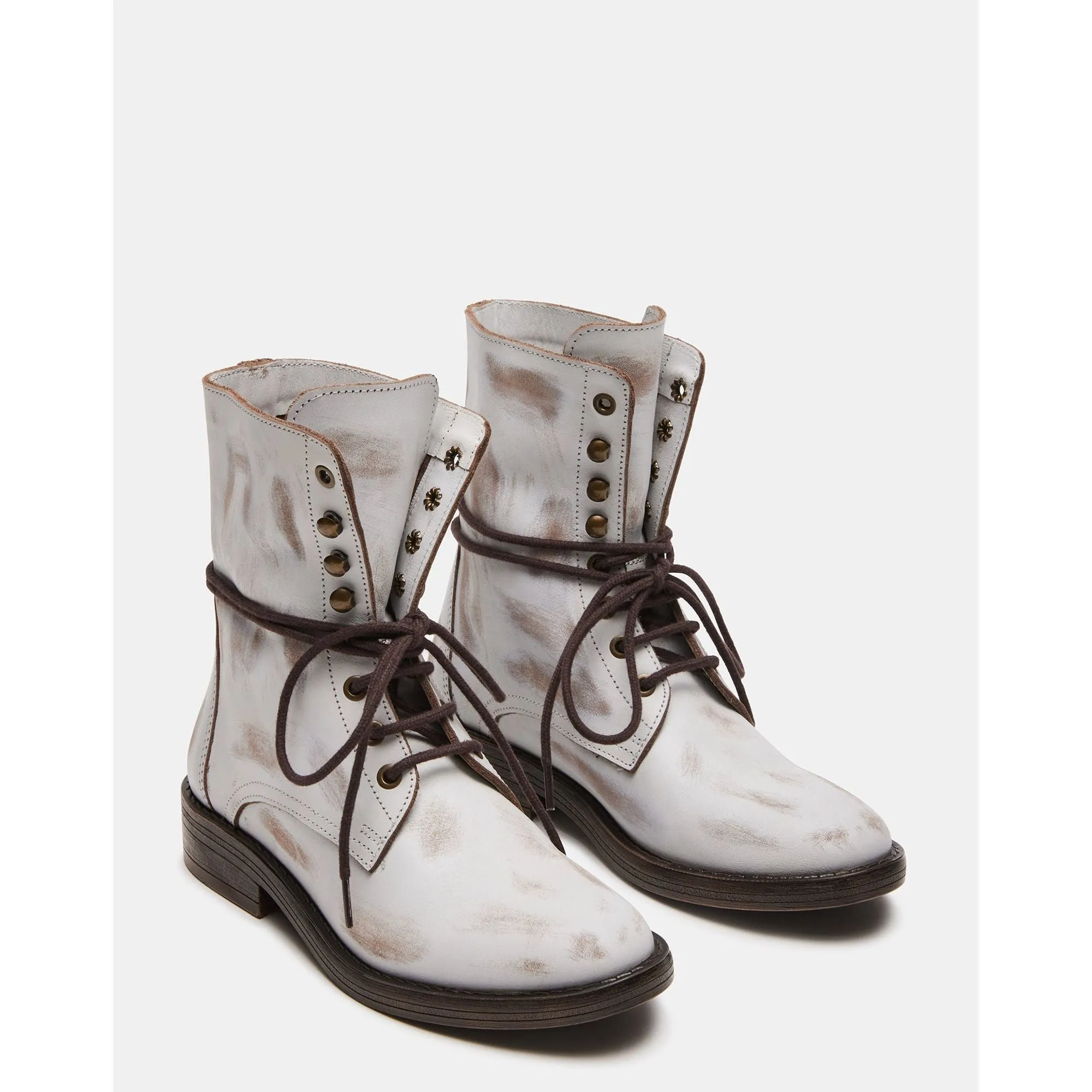 Devie White Leather